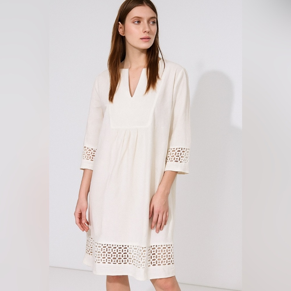 ✨ PRESTON & YORK WHITE LINEN DRESS | SIZE: 8 | NWT ✨